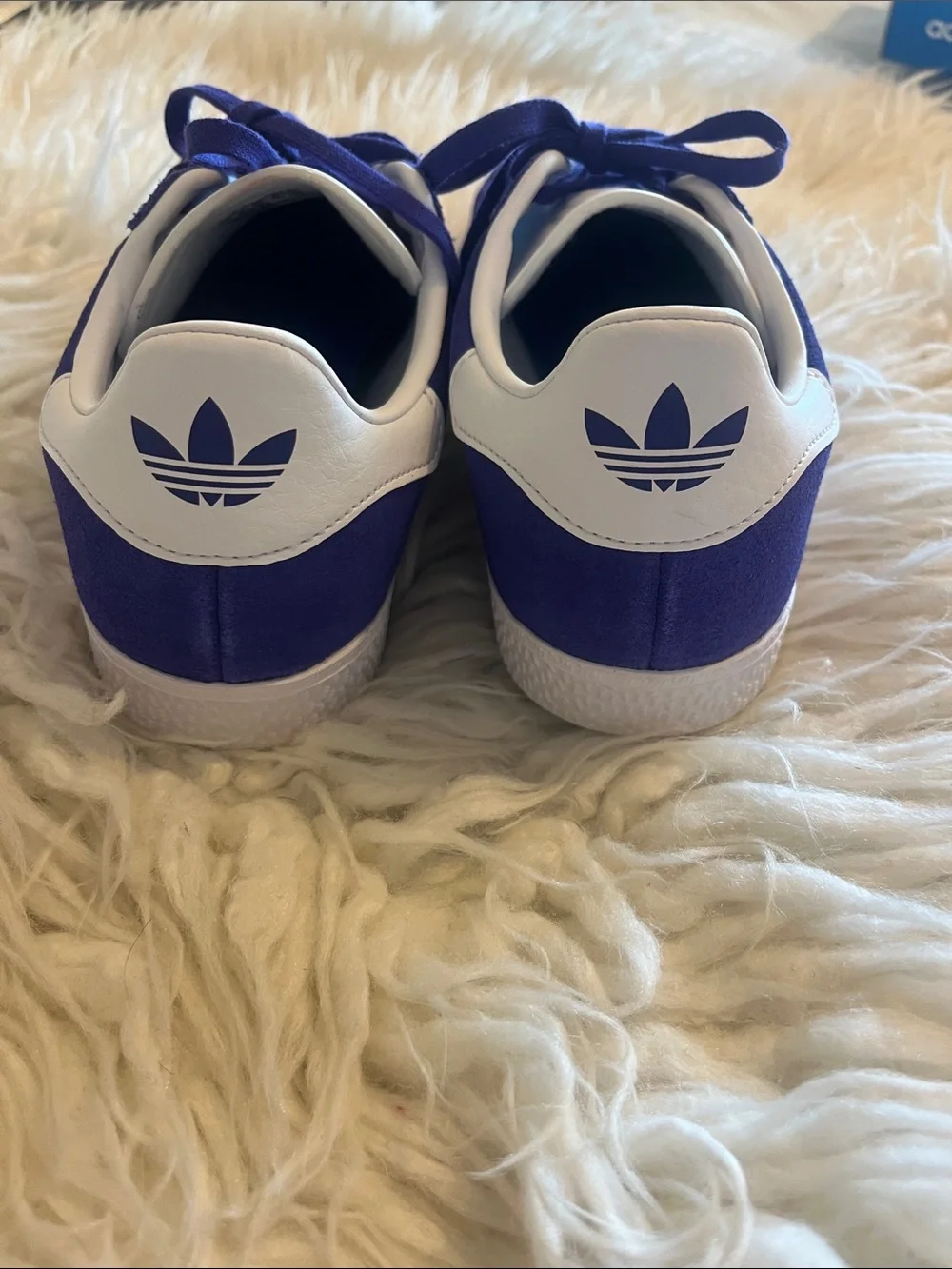 NWOT Adidas Girls Gazelle Purple and White Sneakers Size 6